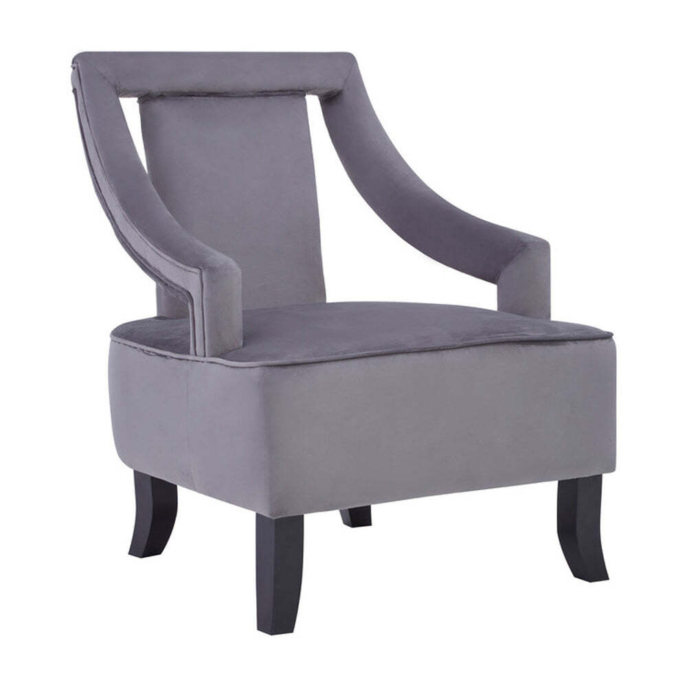 Olivia's Luxe Collection - Freya Occasional Chair Grey Velvet - image 1