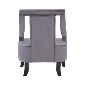 Olivia's Luxe Collection - Freya Occasional Chair Grey Velvet - thumbnail 3