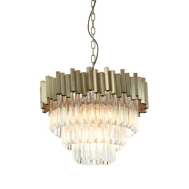 Olivia's Luxe Collection - Penny Silver Chandelier Small - thumbnail 3