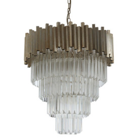 Olivia's Luxe Collection - Penny Silver Chandelier Large - thumbnail 1