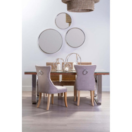 Olivia's Luxe Collection - Silver Large Round Wall Mirror - thumbnail 2