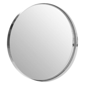 Olivia's Luxe Collection - Silver Large Round Wall Mirror - thumbnail 1