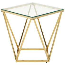 Olivia's Luxe Collection - Twist Gold Side Table - thumbnail 1