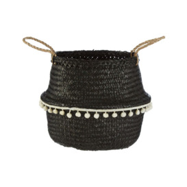 Olivia's Black Seagrass Basket Small