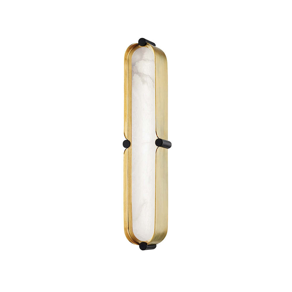 Hudson Valley Lighting Tribeca Brass Base And White Shade Wall Light - image 1