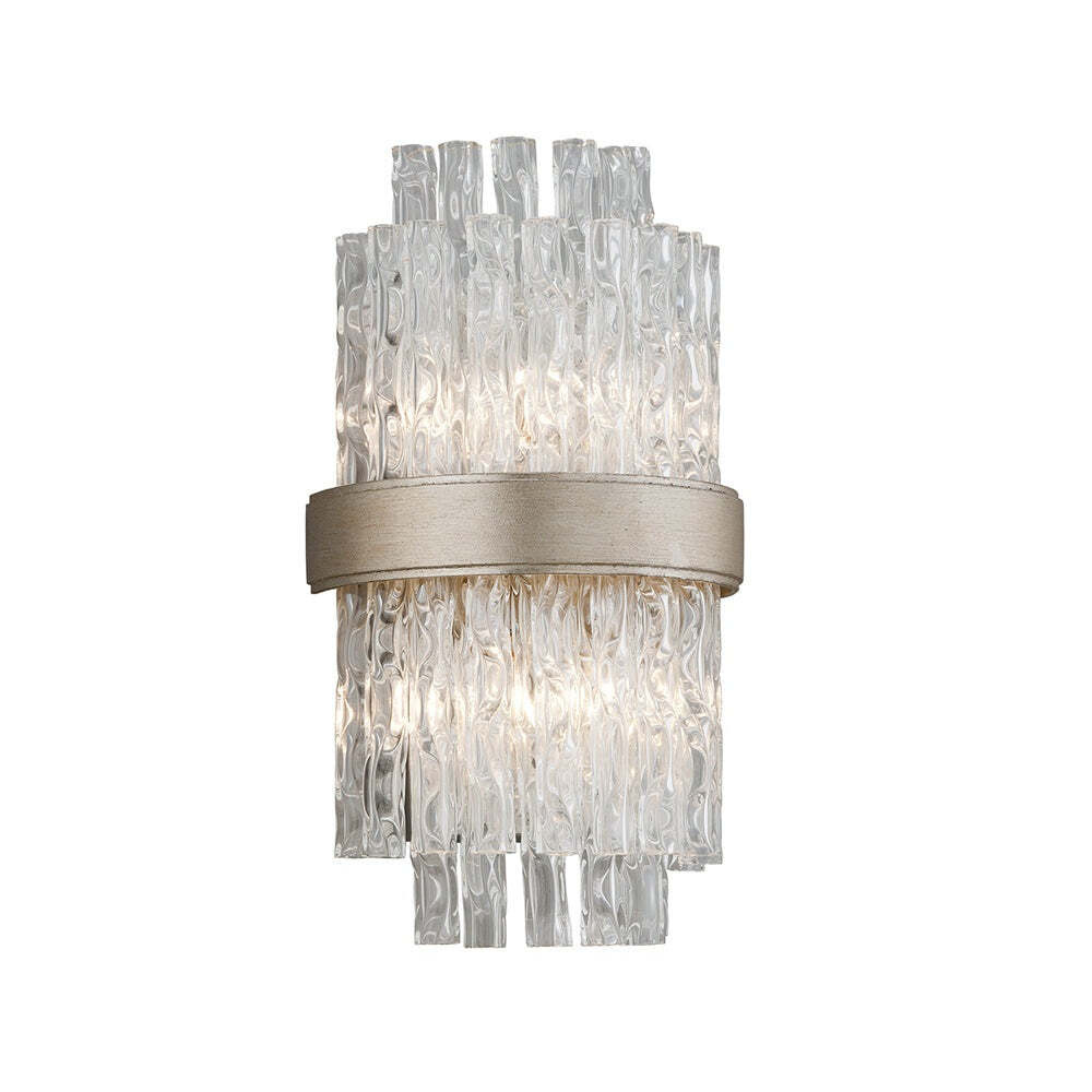 Hudson Valley Lighting Chime Silver Base And Clear Tubular Glass Shade Wall Light - image 1