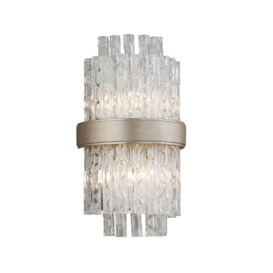 Hudson Valley Lighting Chime Silver Base And Clear Tubular Glass Shade Wall Light - thumbnail 1