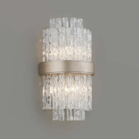 Hudson Valley Lighting Chime Silver Base And Clear Tubular Glass Shade Wall Light - thumbnail 3