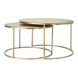 Light & Living Set of 2 Talca Coffee Table in Light Gold