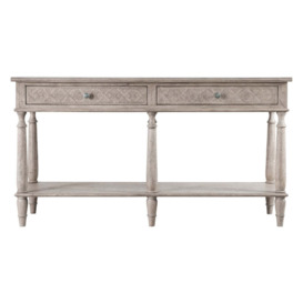 Gallery Interiors Mustique 2 Drawer Console Table Natural - thumbnail 1