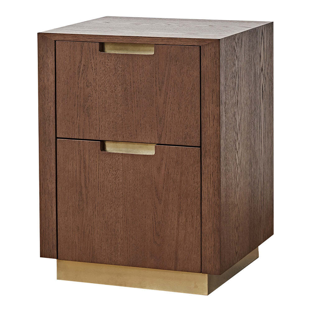 Liang & Eimil Balkan Bedside Table Classic Brown finished - image 1