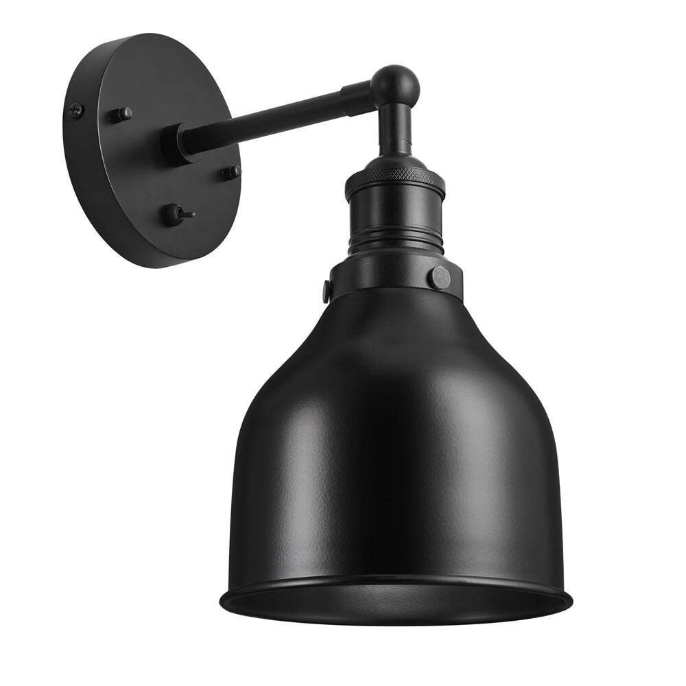 Industville Brooklyn 7 Inch Cone Wall Light / Black and Copper Holder - image 1