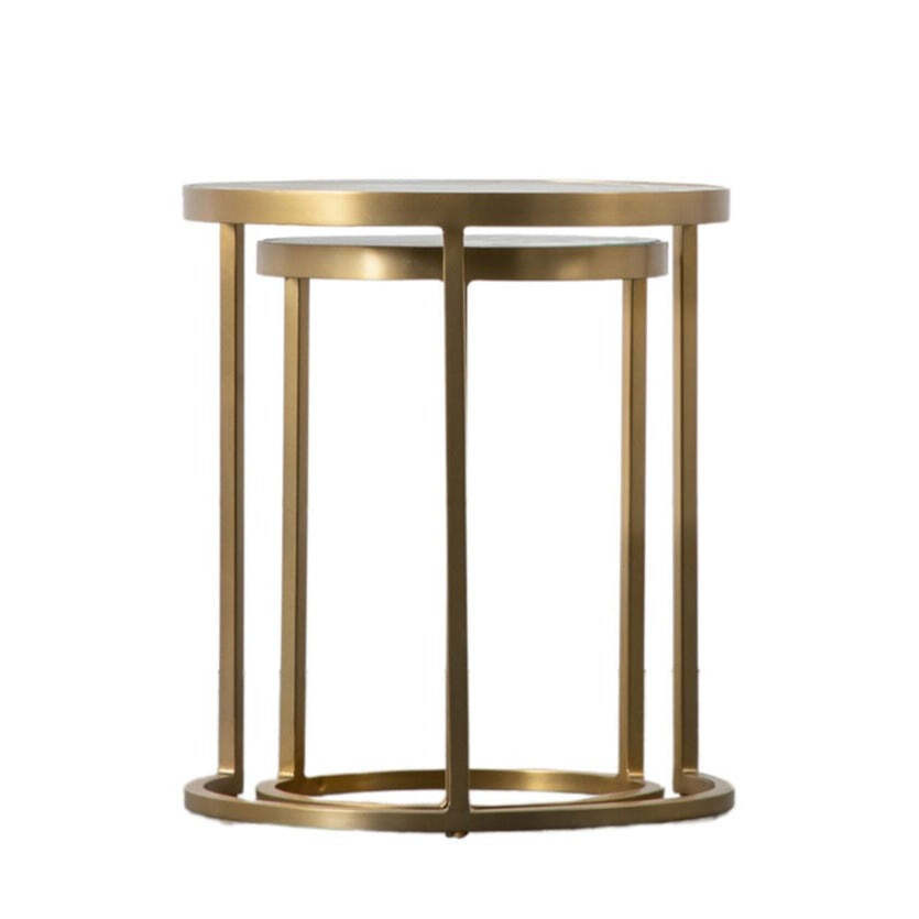 Gallery Interiors Egemen Nest of Two Tables in Gold - image 1