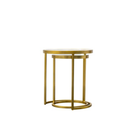 Gallery Interiors Egemen Nest of Two Tables in Gold - thumbnail 2