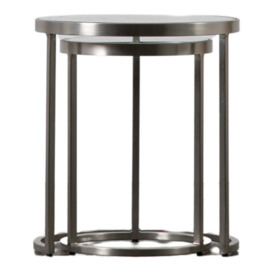 Gallery Interiors Egemen Nest of Two Tables in Silver