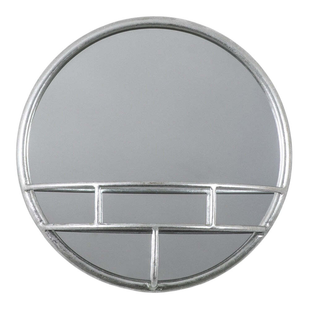 Gallery Interiors Isaac Round Mirror Silver - image 1