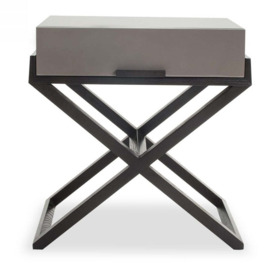 Liang & Eimil Boston Bedside Table Taupe Grey - thumbnail 2