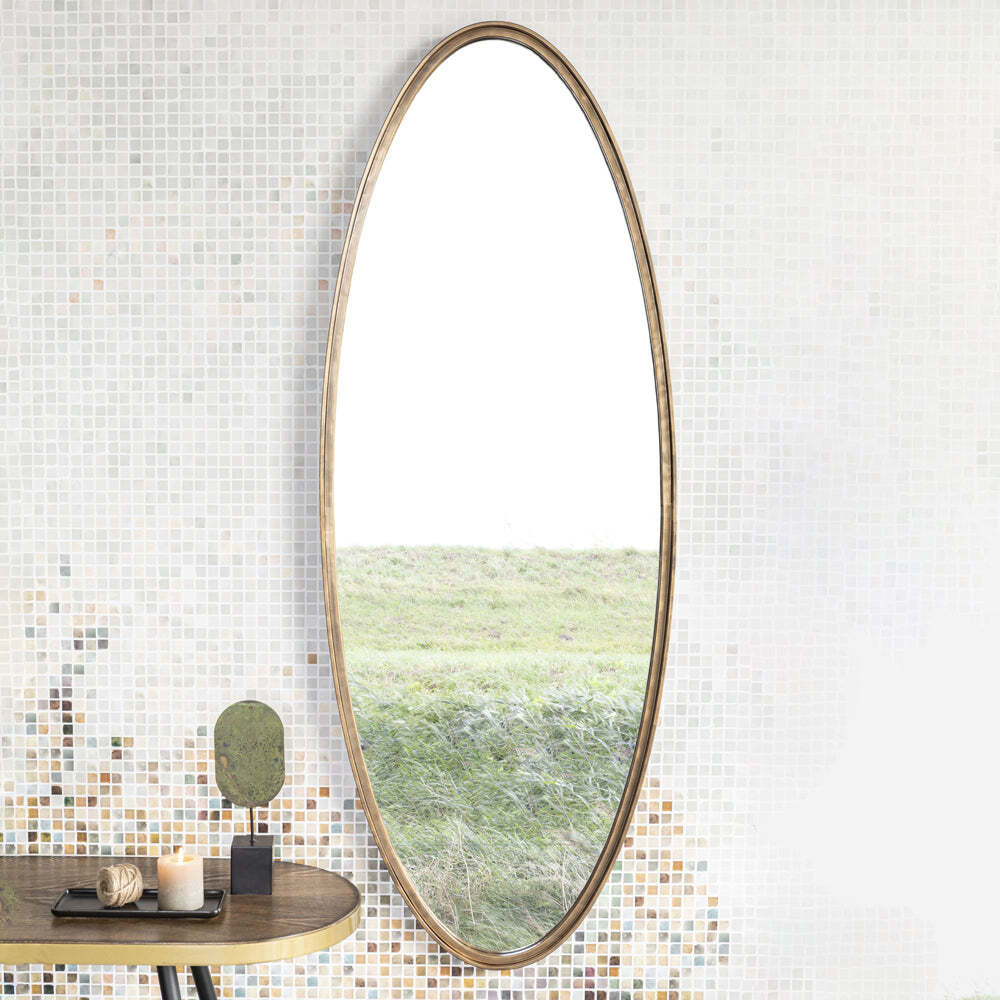 Olivia's Nordic Living Collection - Mo Oval Mirror in Antique Brass / Medium - image 1