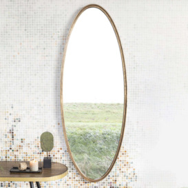 Olivia's Nordic Living Collection - Mo Oval Mirror in Antique Brass / Medium