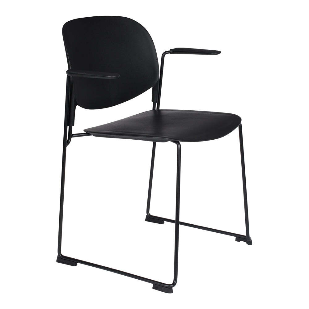 Olivia's Nordic Living Collection - Set of 4 Sven Stackable Dining Chairs in Black - image 1