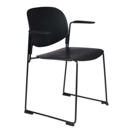 Olivia's Nordic Living Collection - Set of 4 Sven Stackable Dining Chairs in Black - thumbnail 1
