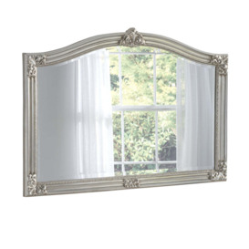 Olivia's Aurora Arched Wall Mirror in Silver