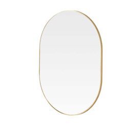 Olivia's Mali Oval Wall Mirror in Gold - thumbnail 1