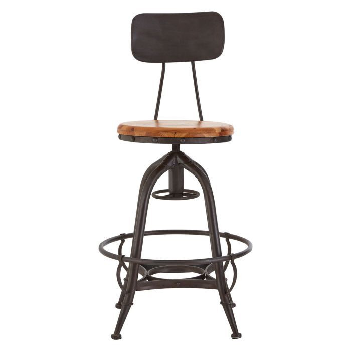 New Foundry Fir Wood And Metal Bar Chair - image 1