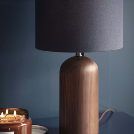 Garden Trading Kingsbury Table Lamp with Shade in Ink Walnut - thumbnail 2