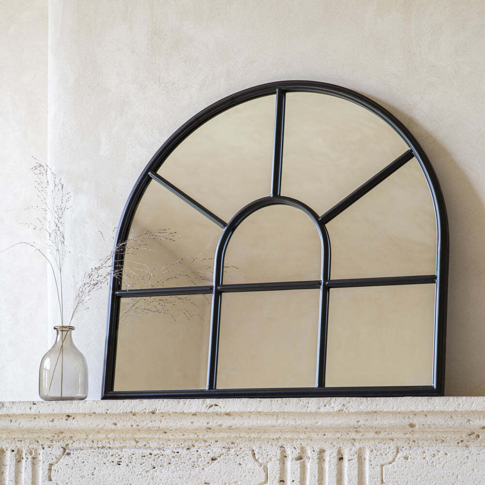 Garden Trading Fulbrook Arched Wall Mirror 80x90cm in Steel - image 1