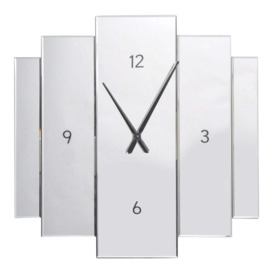 Libra Interiors Aruna Modern Mirrored Wall Clock