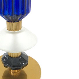 Libra Urban Botanic Collection - Alena Ink Blue And Frosted Glass Table Lamp Base Only - thumbnail 3