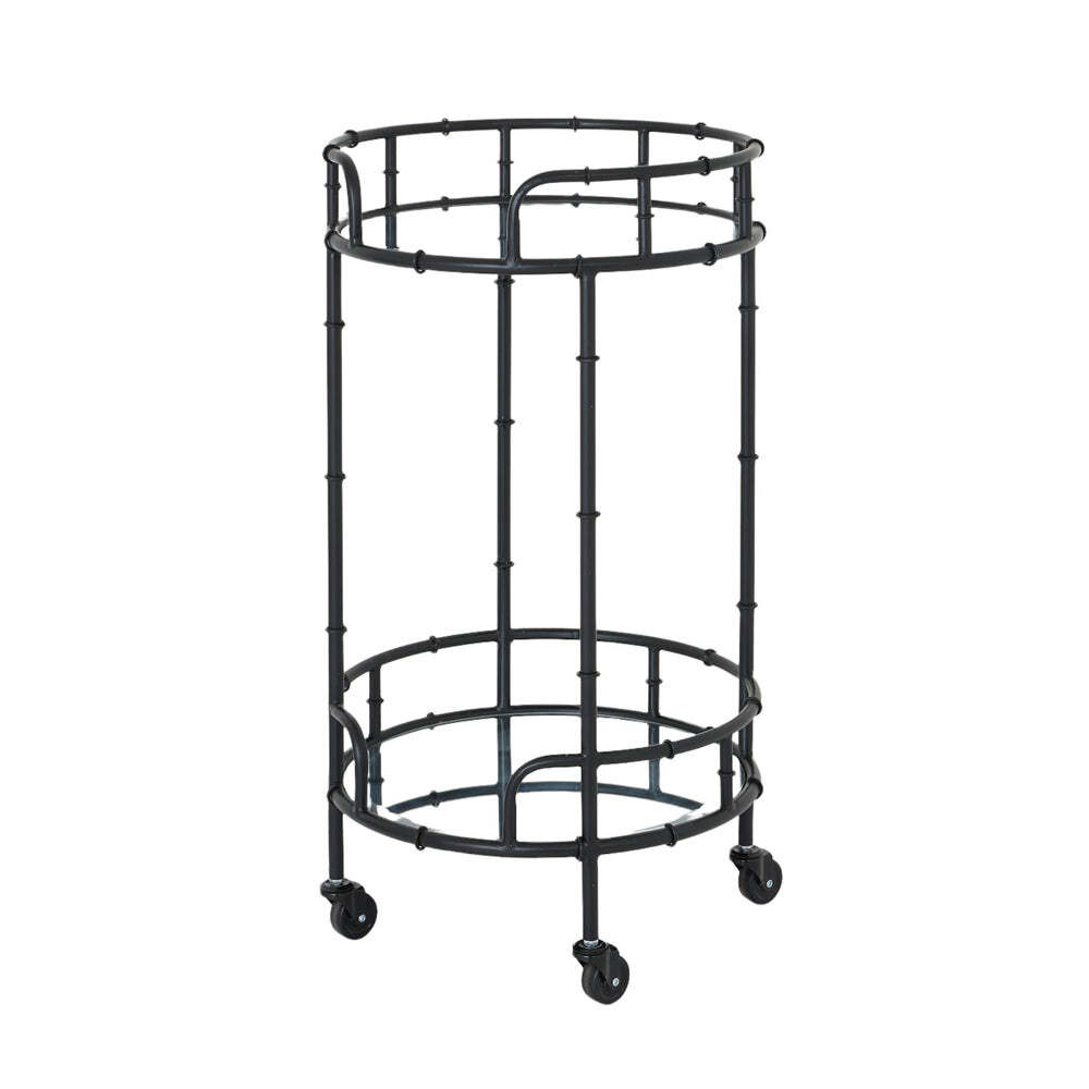 Hill Interiors Round Drinks Trolley in Black - image 1