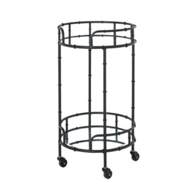 Hill Interiors Round Drinks Trolley in Black - thumbnail 1