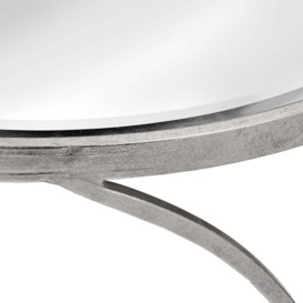 Hill Interiors Set of 2 Curved Design Side Tables in Silver - thumbnail 2