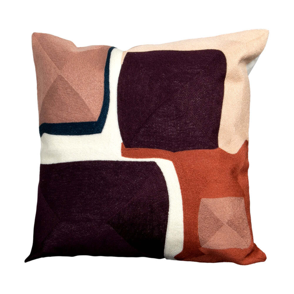 Native Home Purple Abstract Boho Cushion Cover - image 1