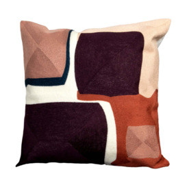 Native Home Purple Abstract Boho Cushion Cover - thumbnail 1