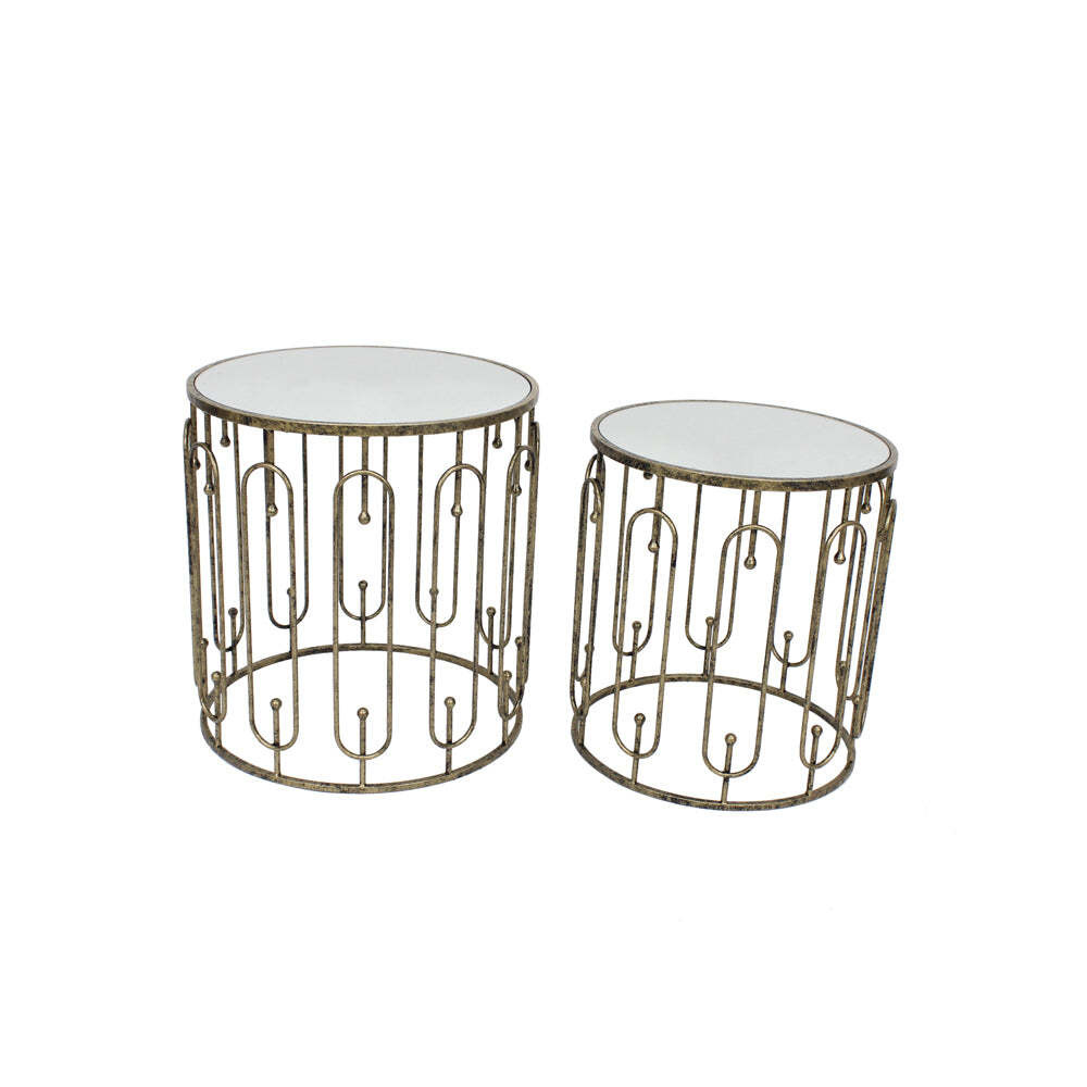 Mindy Brownes Set of 2 Estela Mirrored Side Tables - image 1