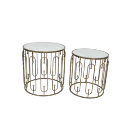 Mindy Brownes Set of 2 Estela Mirrored Side Tables - thumbnail 1