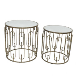 Mindy Brownes Set of 2 Estela Mirrored Side Tables - thumbnail 2