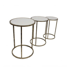 Mindy Brownes Set of 3 Marble Top Nest Tables
