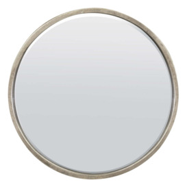 Olivia's Riga Bevelled Round Mirror in Silver - 80 x 80cm