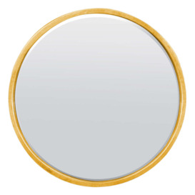 Olivia's Riga Bevelled Round Mirror in Gold - 80 x 80cm