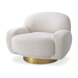 Eichholtz Udine Swivel Chair in lyssa Off-White