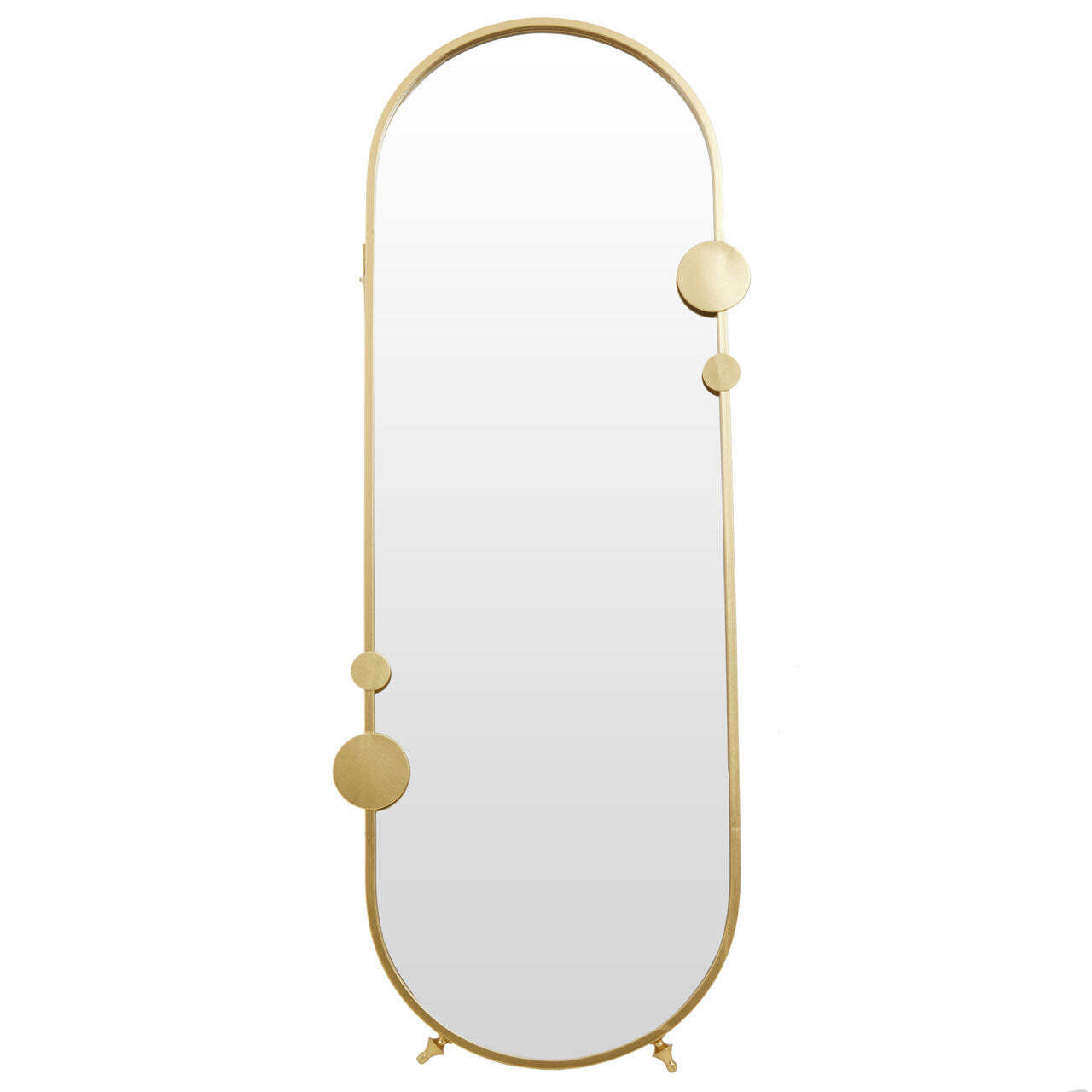 Olivia's Farrah Floor Standing Mirror in Champagne Gold - image 1