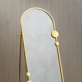 Olivia's Farrah Floor Standing Mirror in Champagne Gold - thumbnail 2