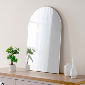 Olivia's Cora Arched Mirror in Silver - 75x50cm - thumbnail 3
