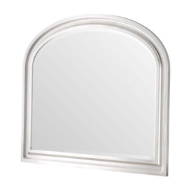 Olivia's Boho Overmantle Mirror in Silver - 83x105cm