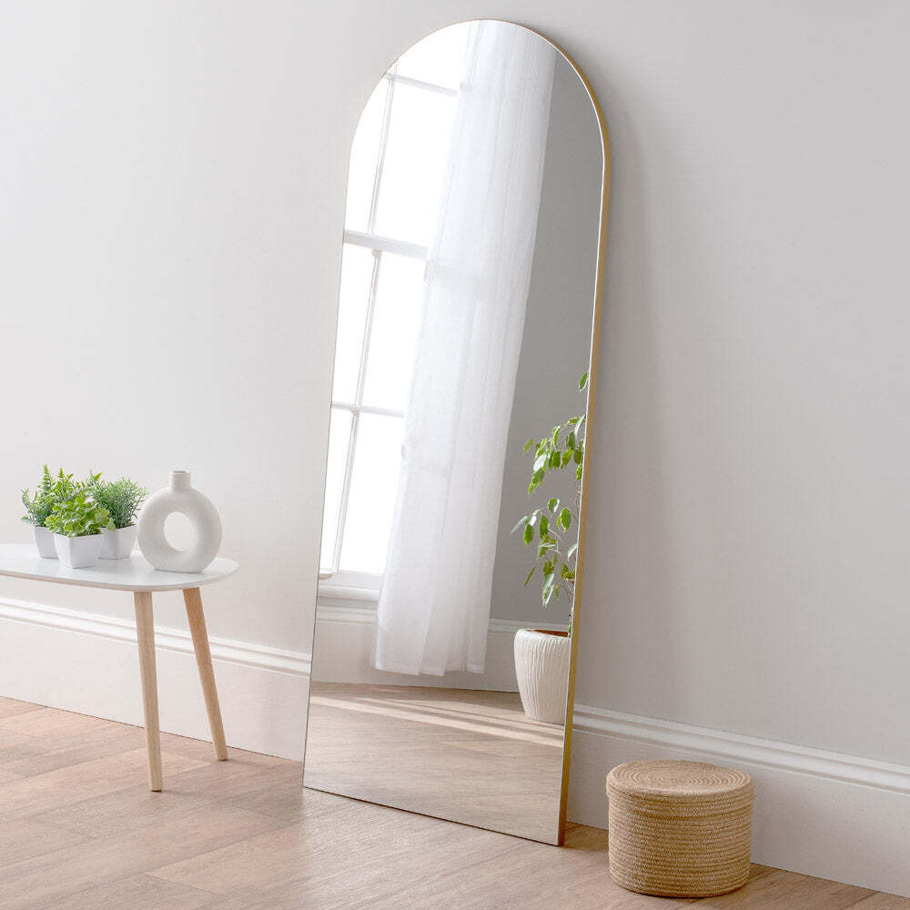 Olivia's Cora Full Length Arched Mirror in Gold - 150x60cm - image 1