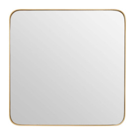Olivia's Soft Industrial Collection - Large Square Wall Mirror in Gold